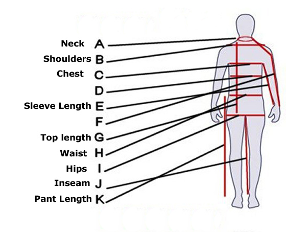 Clothing Measurements Chart